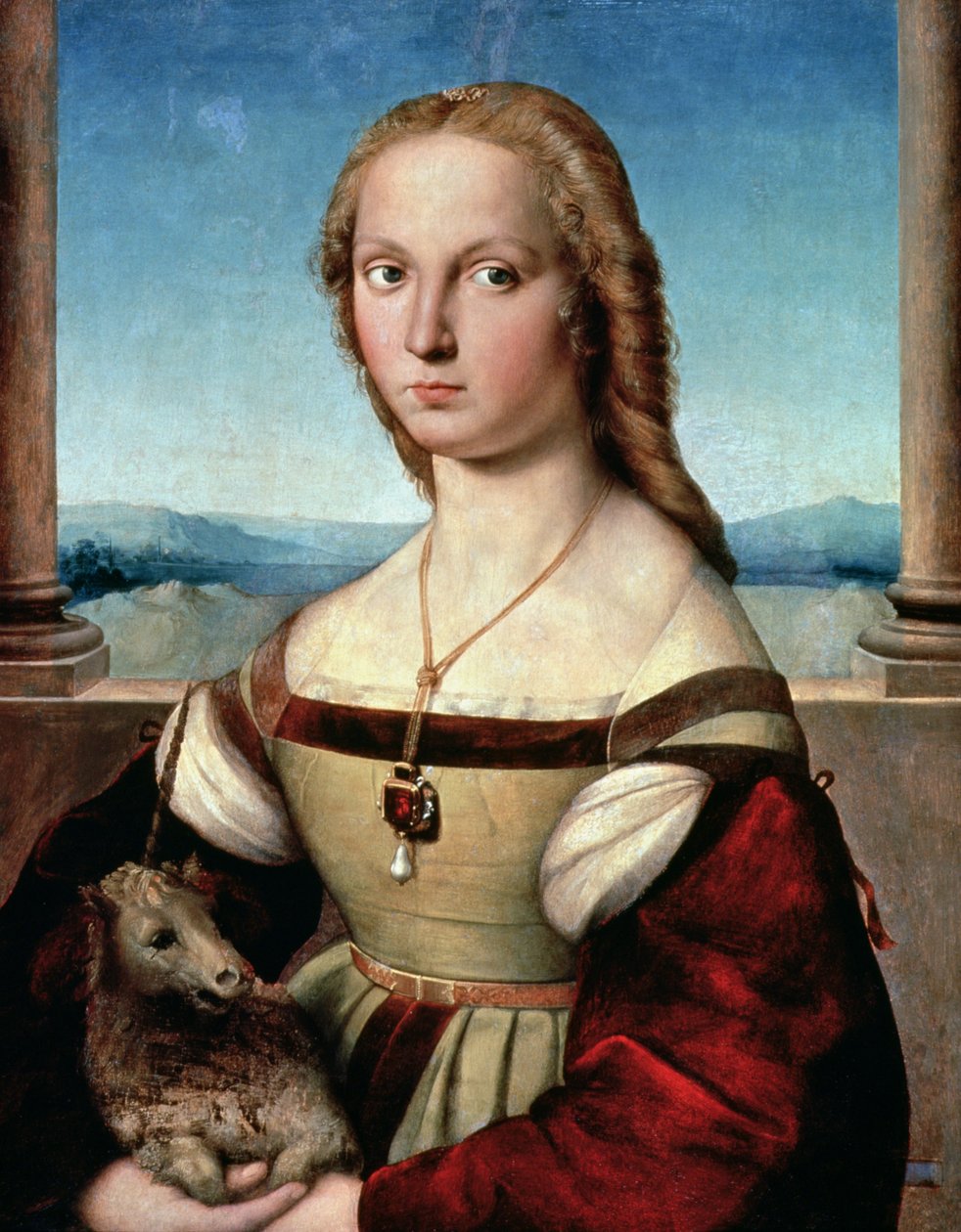 Portrett av en dame med en enhjørning, ca. 1505-6 av Raffaello Sanzio Raphael