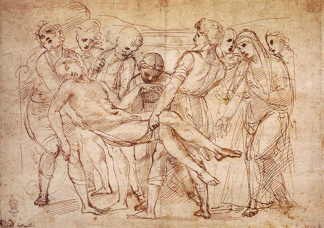 Studere for begravelsen av Raffaello Sanzio Raphael
