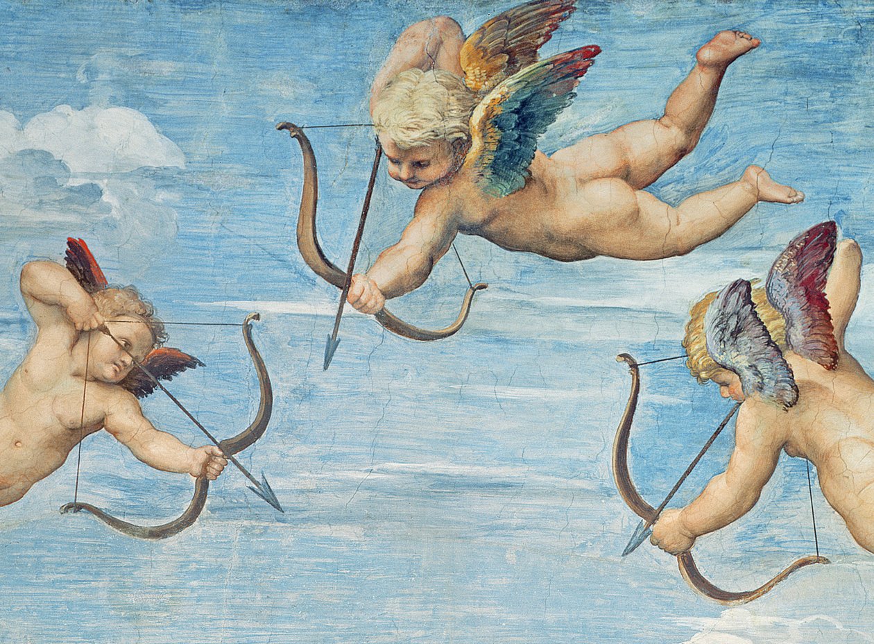 The Triumph of Galatea, 1512-14 (detalj av 56473) av Raffaello Sanzio Raphael