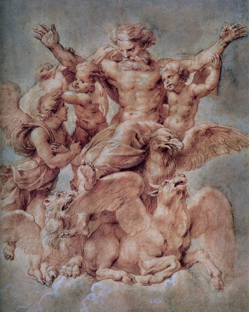 Visjon av Esekiel av Raffaello Sanzio Raphael