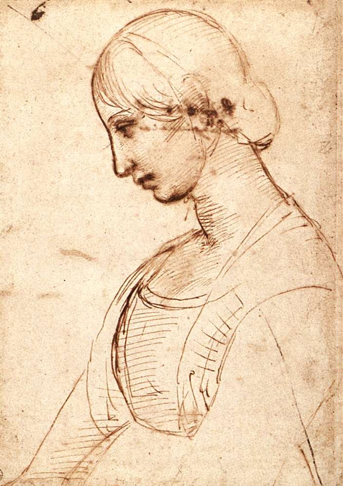 Midje-lengde Figur av en ung kvinne av Raffaello Sanzio Raphael