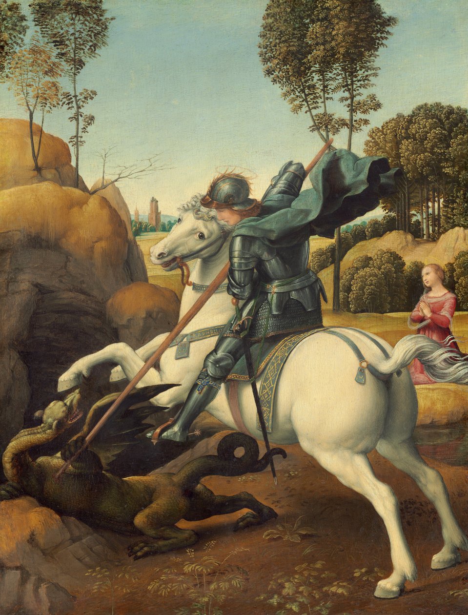 Saint George and the Dragon av Raffaello Sanzio Raphael