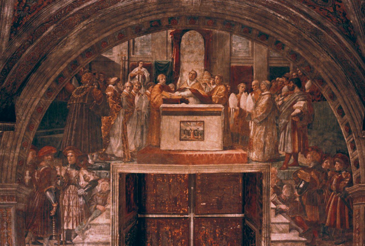 Begrunnelse av Leo III, 1514 av Raffaello Sanzio Raphael
