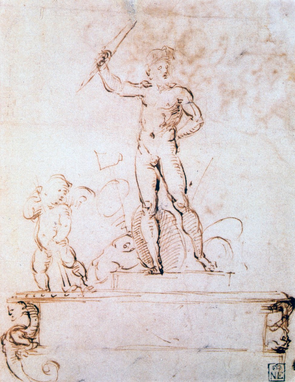 Oversiktskomposisjon for en dekorasjon av en festival, c1500-1520 av Raffaello Sanzio Raphael