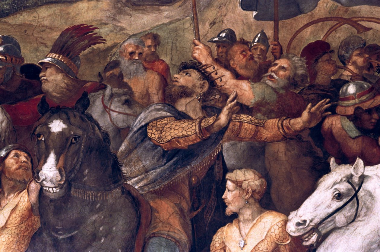 Pave Leo I, Repulsing Attila, detalj, 1511-14 av Raffaello Sanzio Raphael