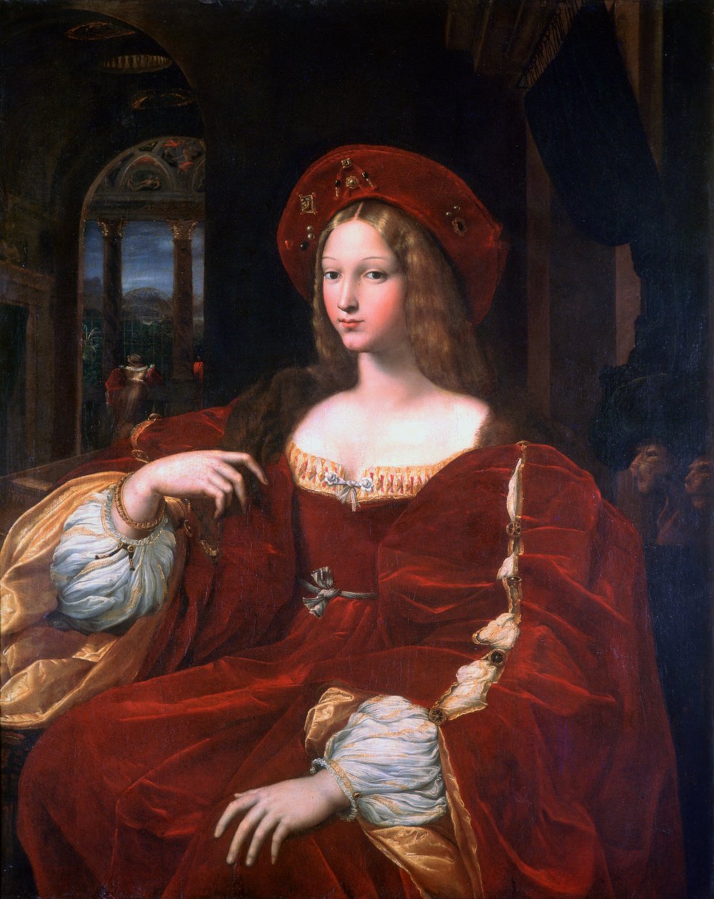 Portrett av Jeanne dAragon, 1518 av Raffaello Sanzio Raphael