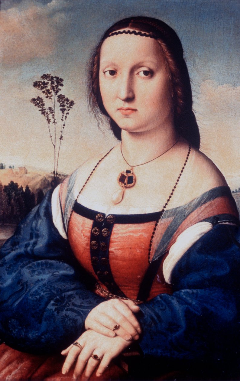 Portrett av Maddalena Doni, 1506 av Raffaello Sanzio Raphael