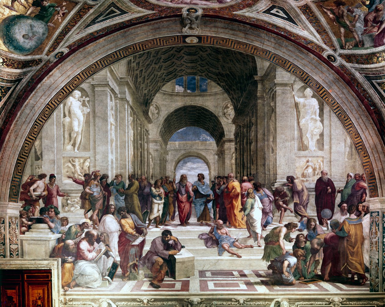 Skolen i Athen, c1510 av Raffaello Sanzio Raphael