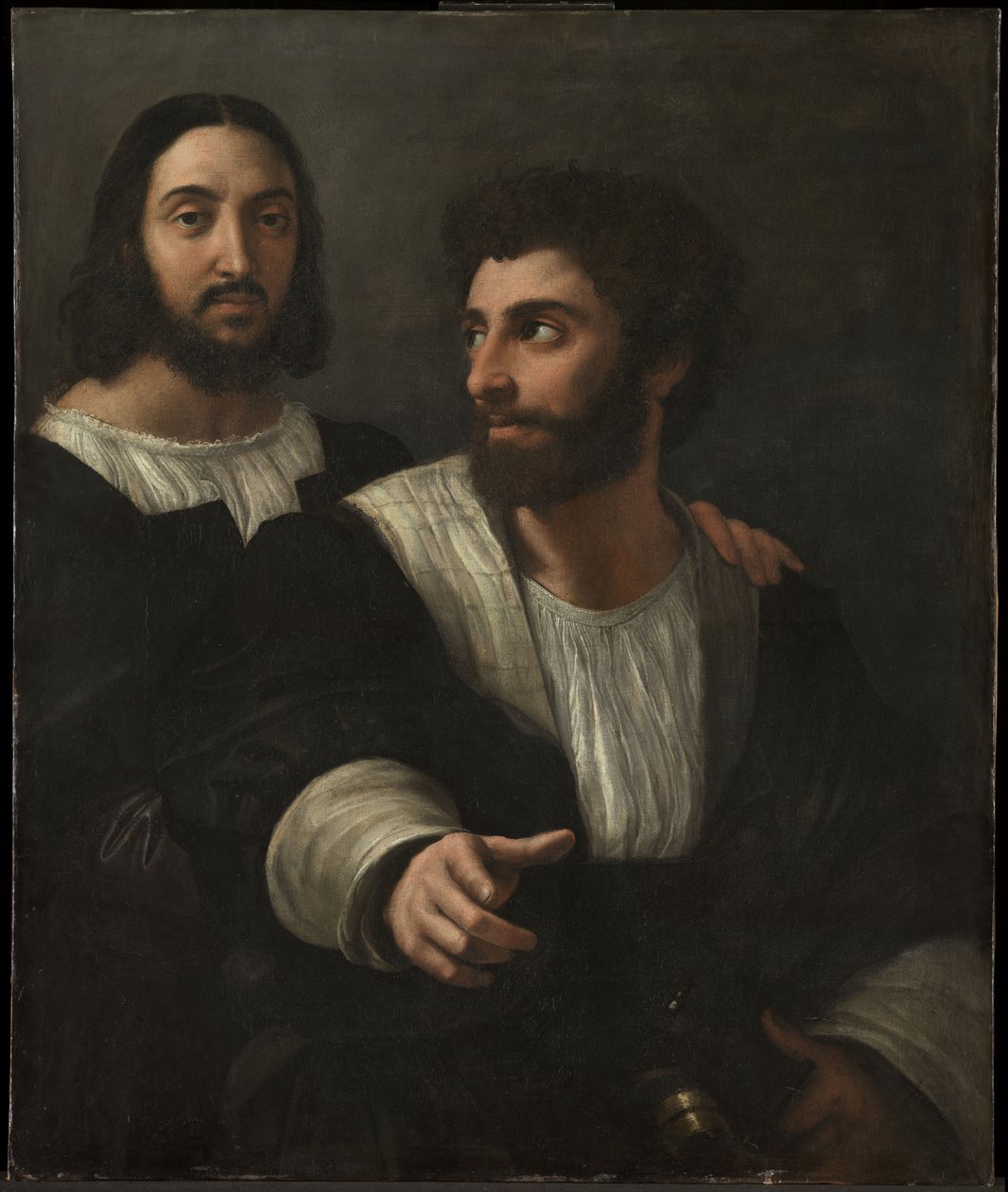 Selvportrett med en venn Dobbeltportrett, 1519 av Raffaello Sanzio Raphael