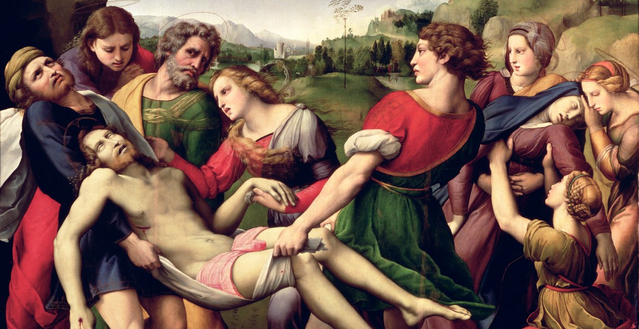 The Deposition, 1507 (detalj av 62308) av Raffaello Sanzio Raphael