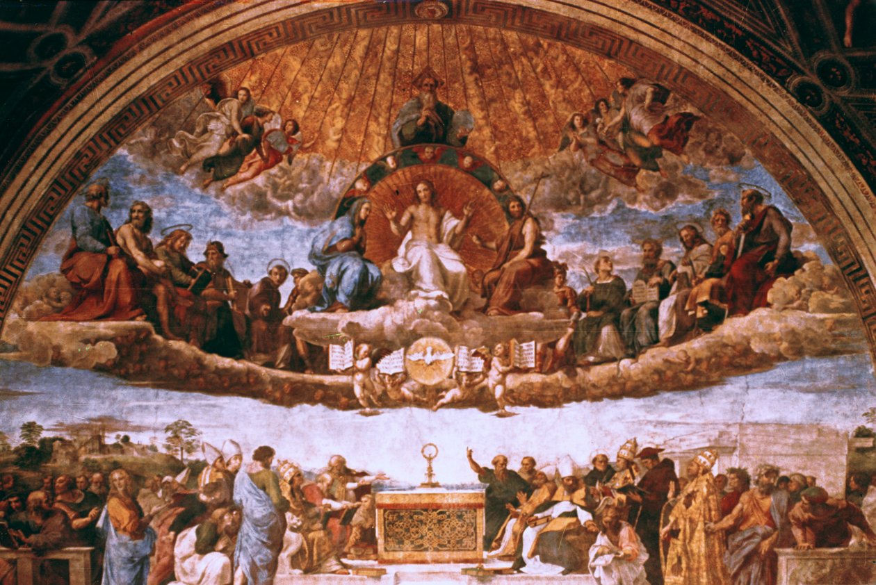 Disputasen om det hellige sakramentet, 1508-1509 av Raffaello Sanzio Raphael