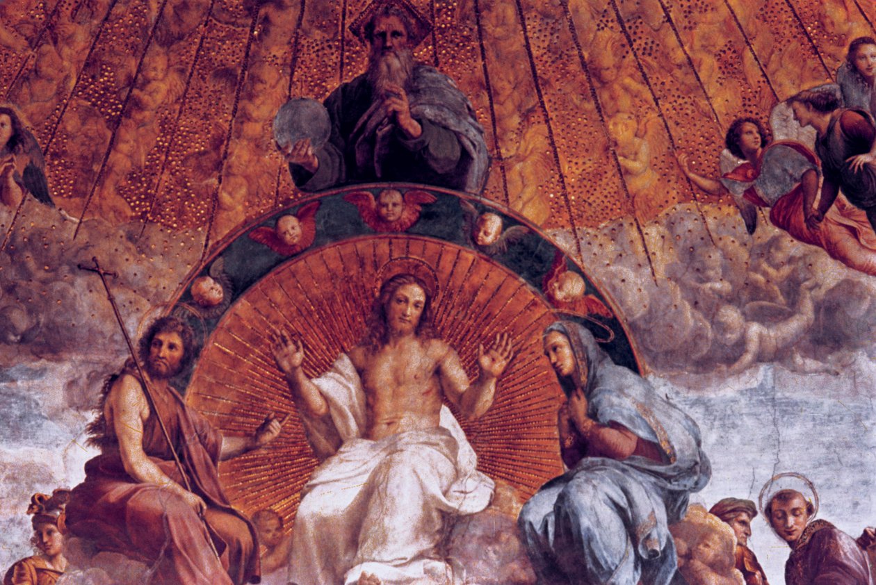 Disputasen om det hellige sakrament, detalj, 1508-1509 av Raffaello Sanzio Raphael