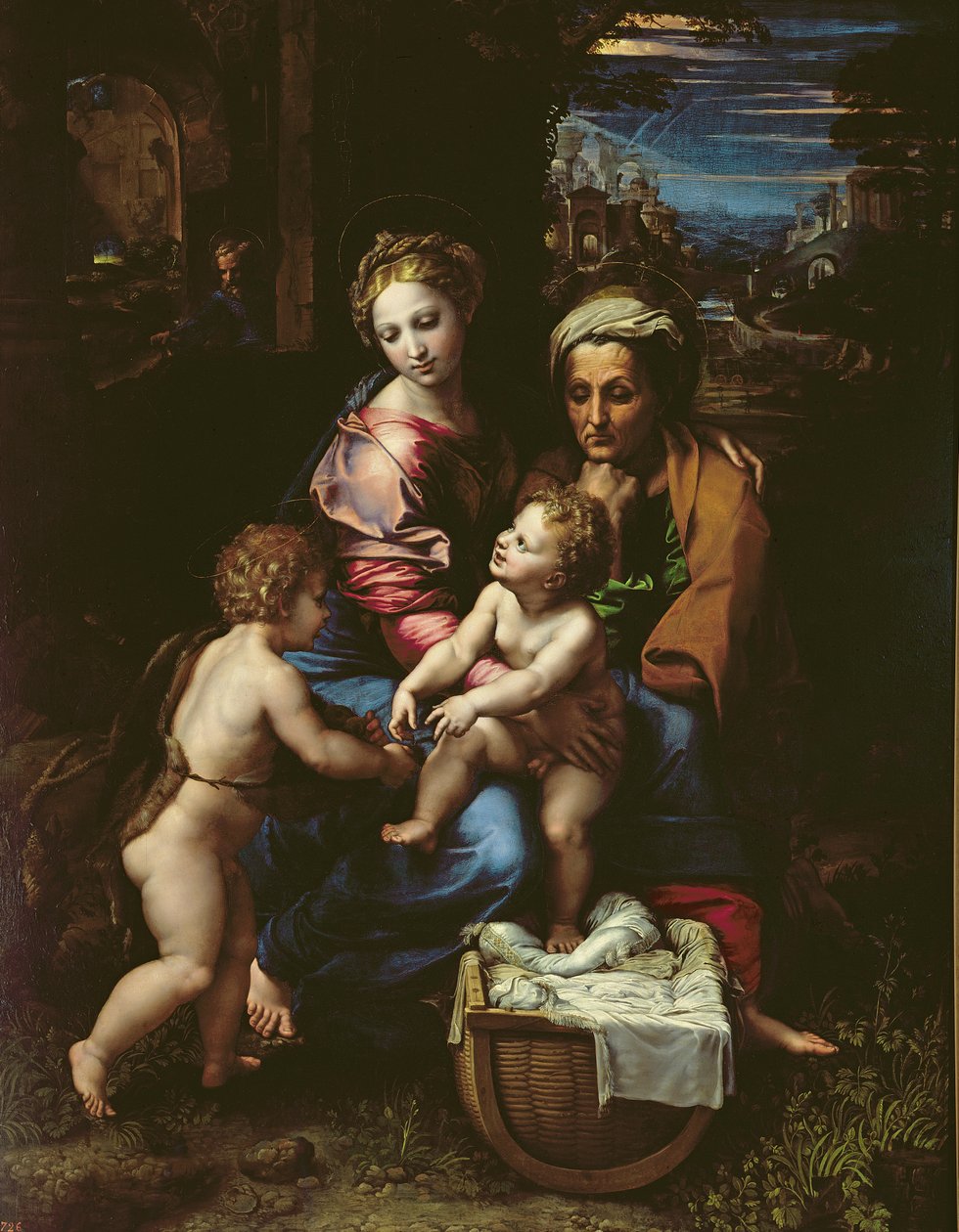 Den hellige familie (La Perla) ca. 1518 av Raffaello Sanzio Raphael