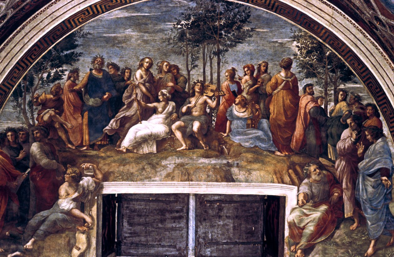 Parnassus, fra Stanza delle Segnatura, 1510-1511 av Raffaello Sanzio Raphael