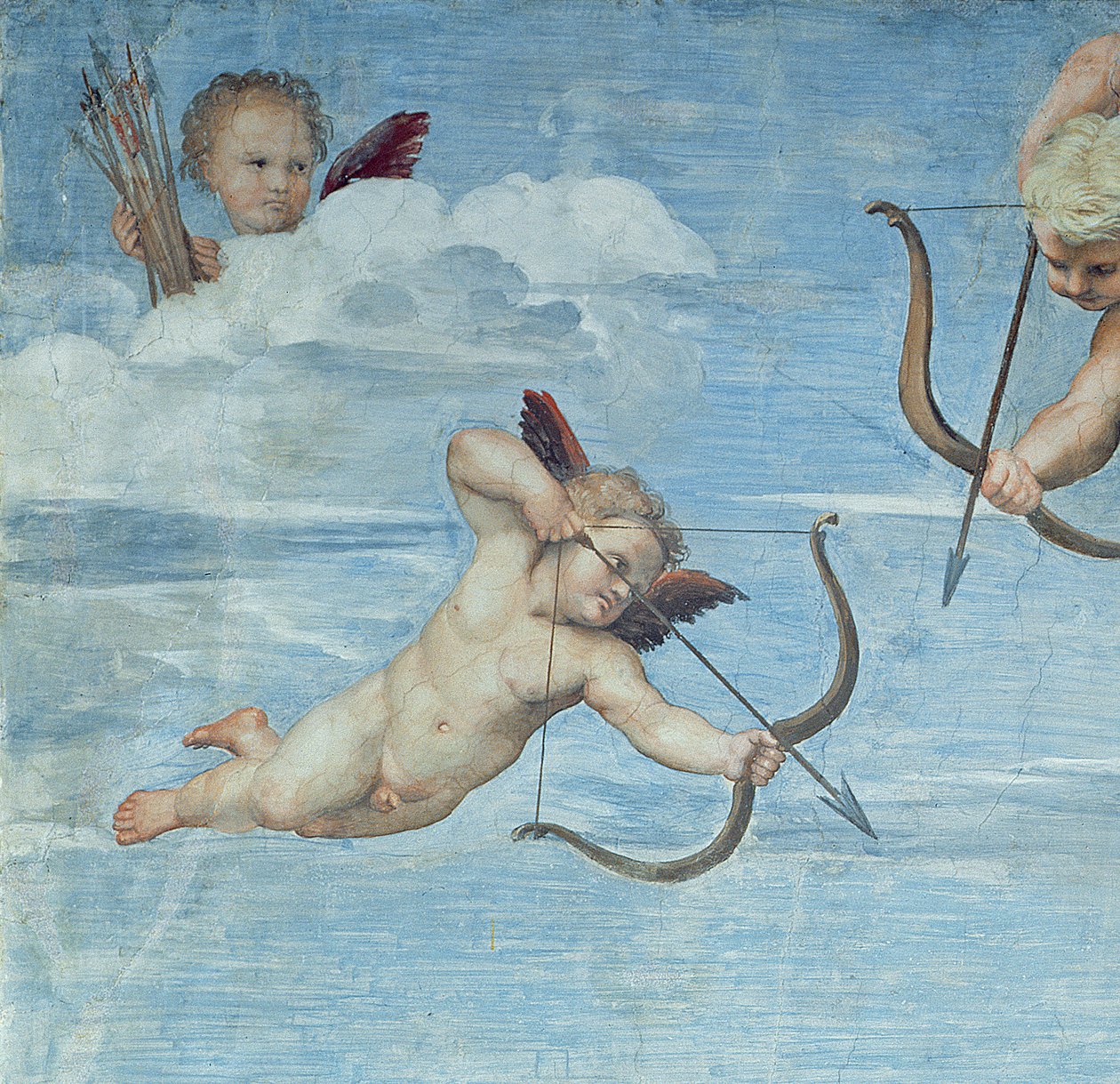 The Triumph of Galatea, 1512-14 (fresco) (detalj av 56473) av Raffaello Sanzio Raphael