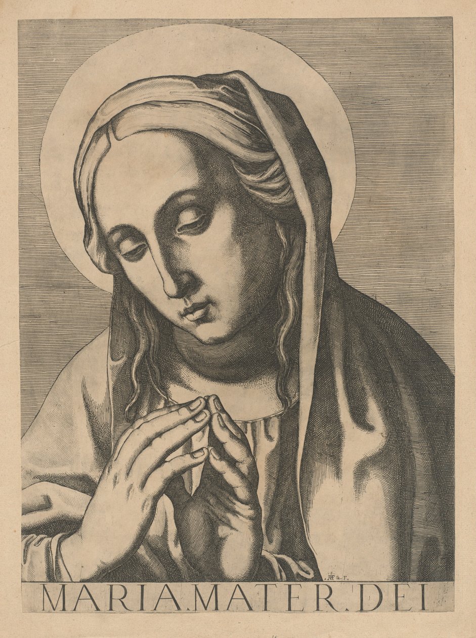 Byste av jomfruen av Raffaello Schiaminossi