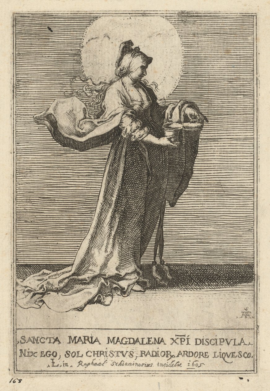 Den hellige Maria Magdalena av Raffaello Schiaminossi, after Lucas van Leyden