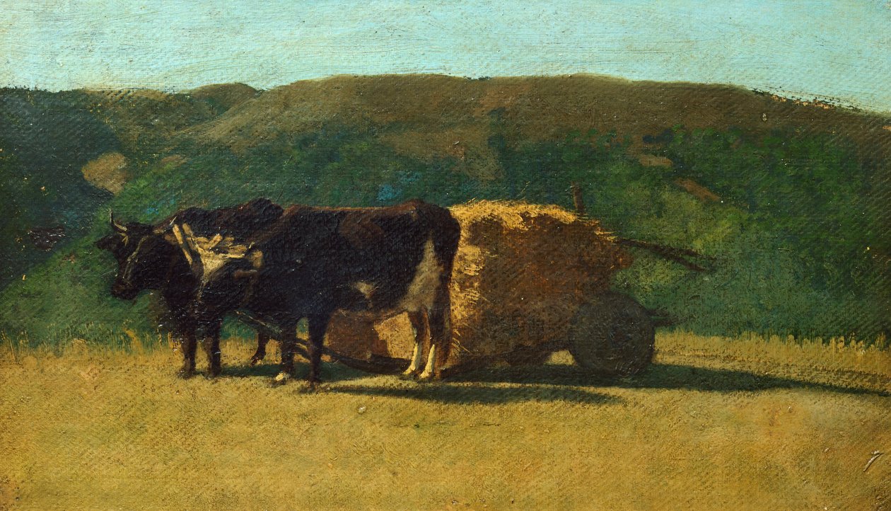 Svart oksevogn av Raffaello Sernesi (1838-1866) av Raffaello Sernesi
