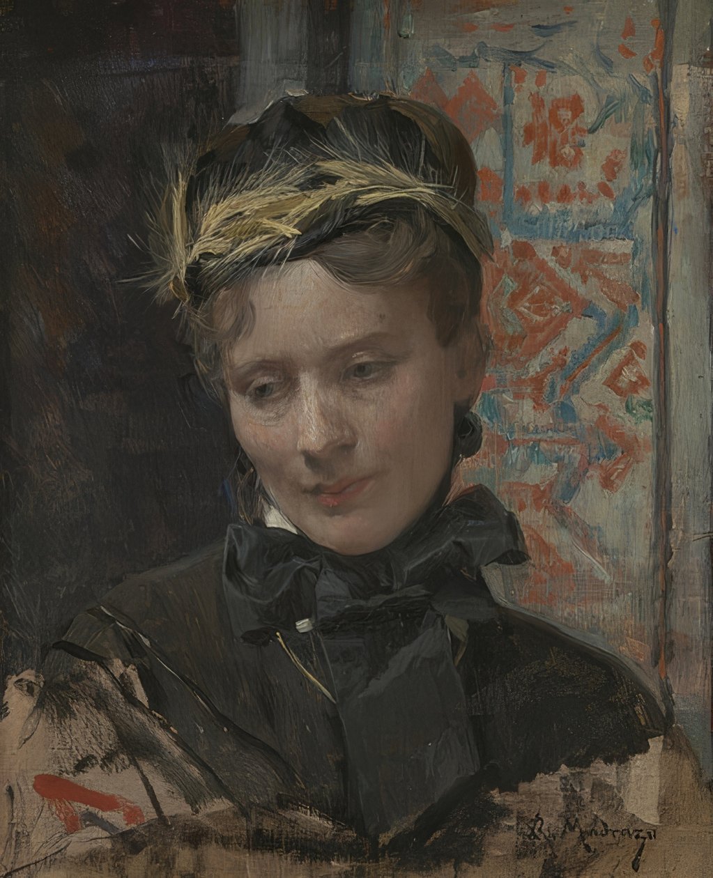 Portrett av en dame. 1885-95 av Raimundo de Madrazo y Garreta