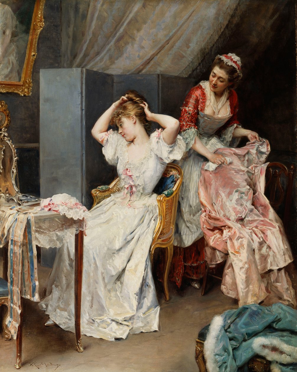 Toalettet, ca. 1890-1900 av Raimundo de Madrazo y Garreta