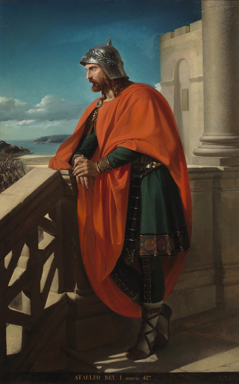 "Portrett av Wisigoth-kongen Ataulf (Athavulf, Atawulf eller Athaulf) (410-415) Maleri av Raimundo de Madrazo og Garreta (1841-1920) 1888 Domstolspalasset Madrid av Raimundo de Madrazo y Garreta