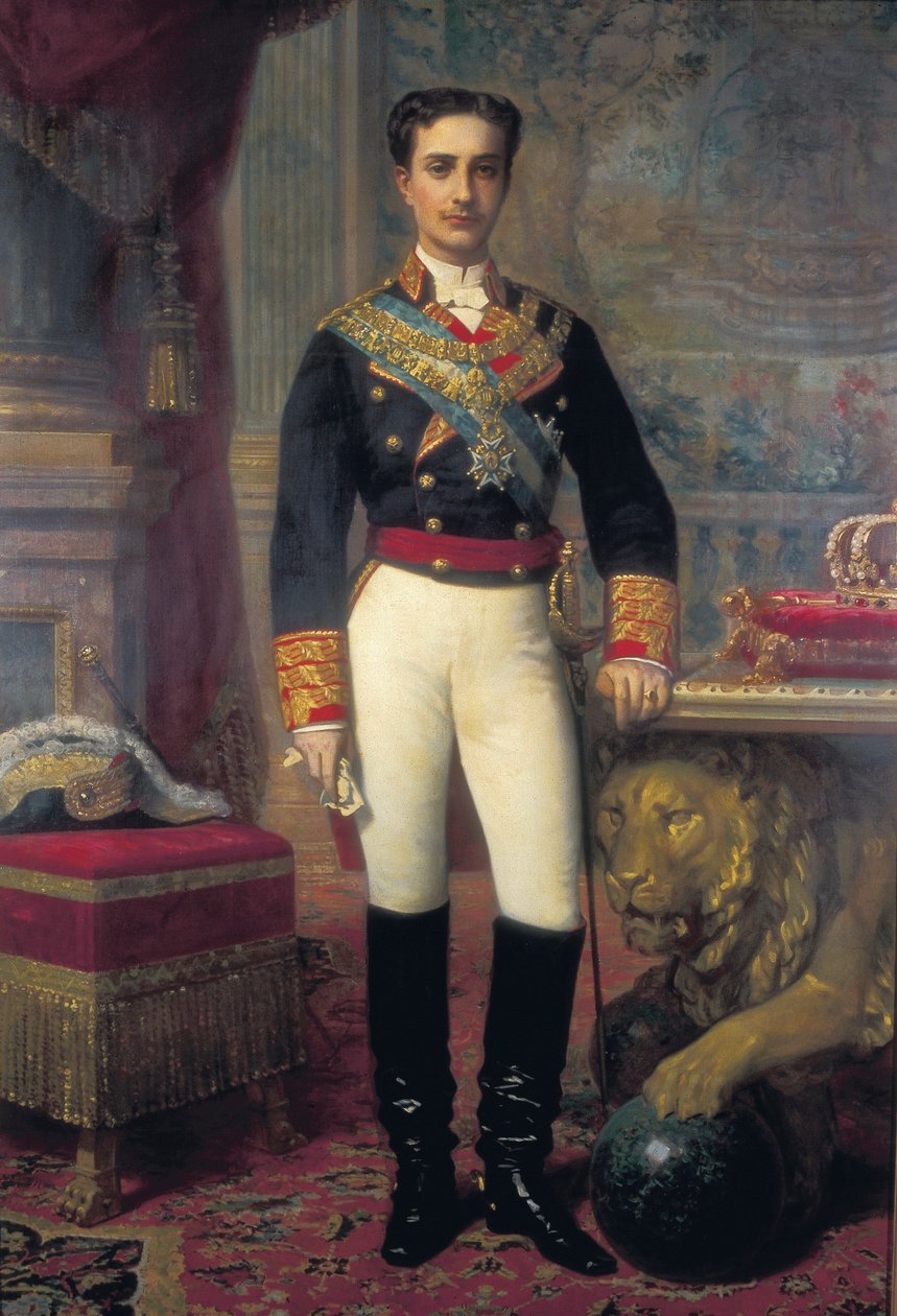 Portrett av Alfonso XII (1857-1885), siste tredjedel av 1800-tallet (maleri) av Raimundo de Madrazo y Garreta