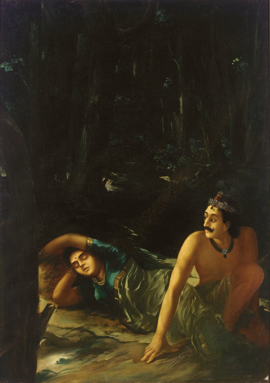 Nala og Damayanti av Raja Ravi Varma