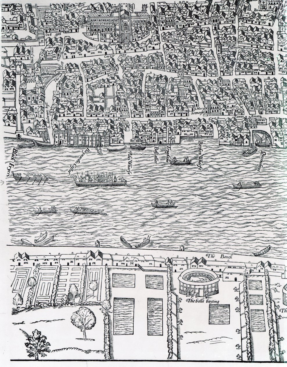 Plan over London, ca. 1560-70 av Ralph Agas