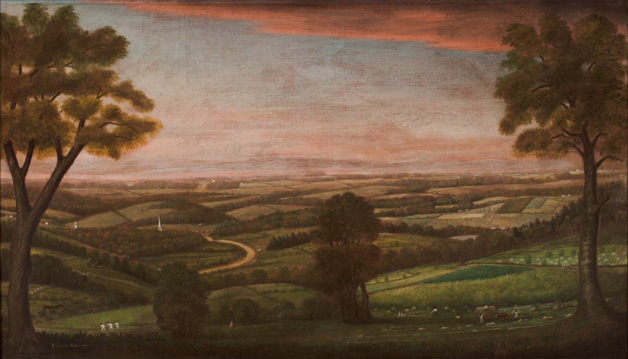 Ser østover fra Denny Hill, 1800 av Ralph Earl or Earle