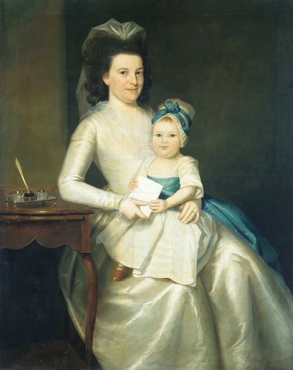 Lady Williams og barn, 1783. av Ralph Earl
