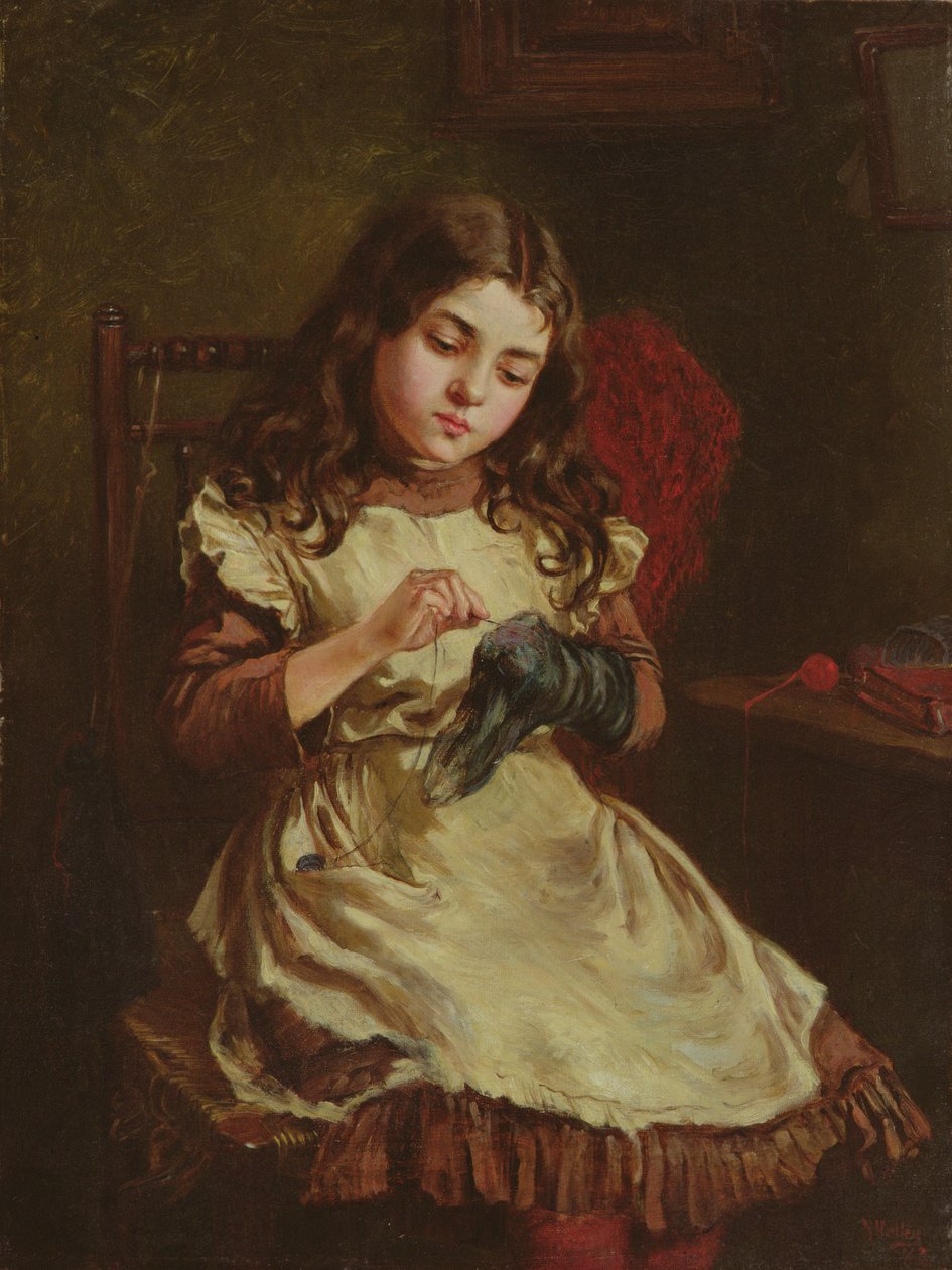 Stoppe sokken, 1882 av Ralph Hedley