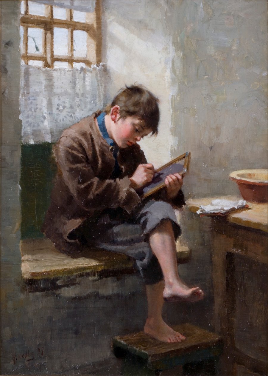 Hjemmeundervisning, 1887 av Ralph Hedley