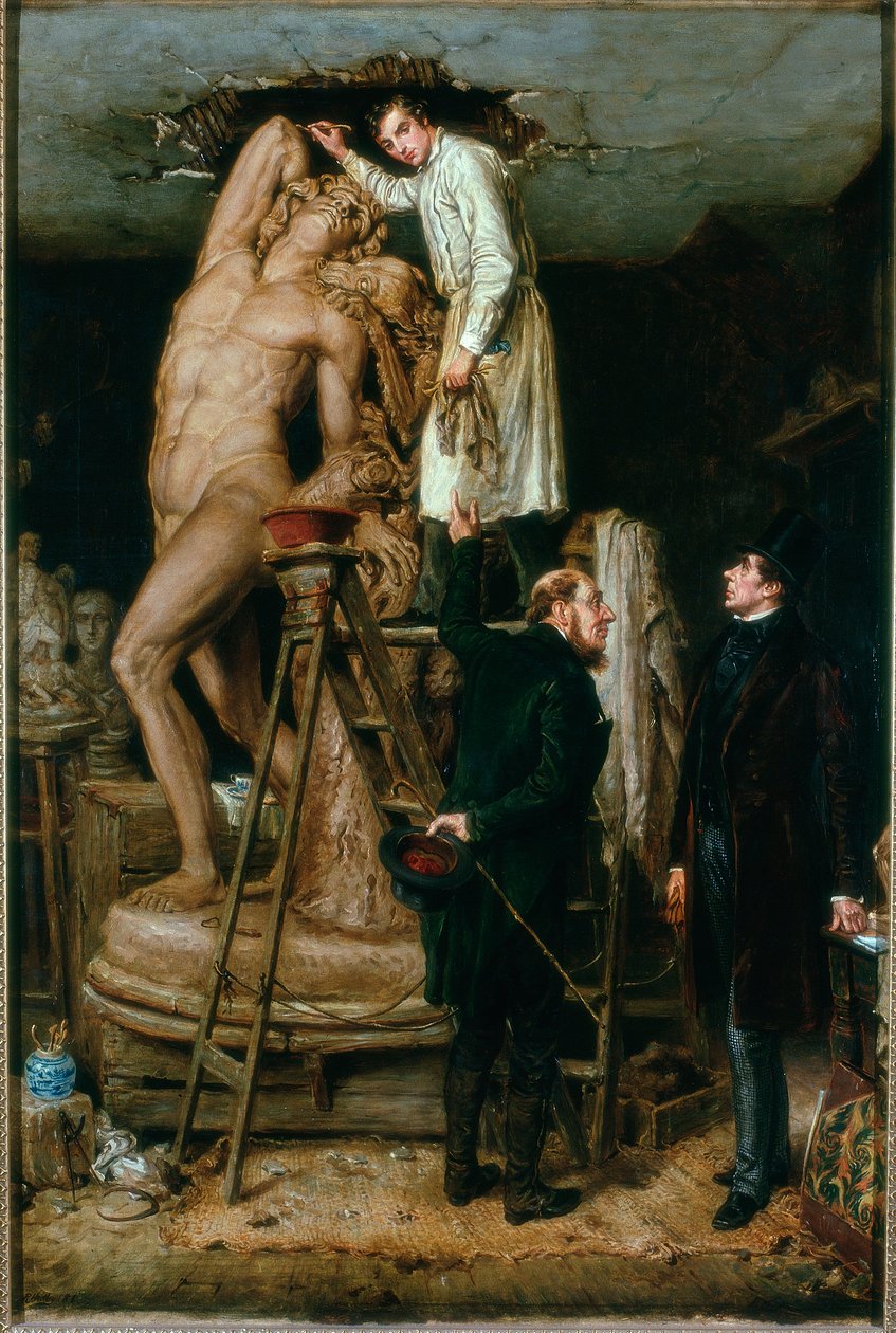John Graham Lough i sitt studio, 1881 av Ralph Hedley