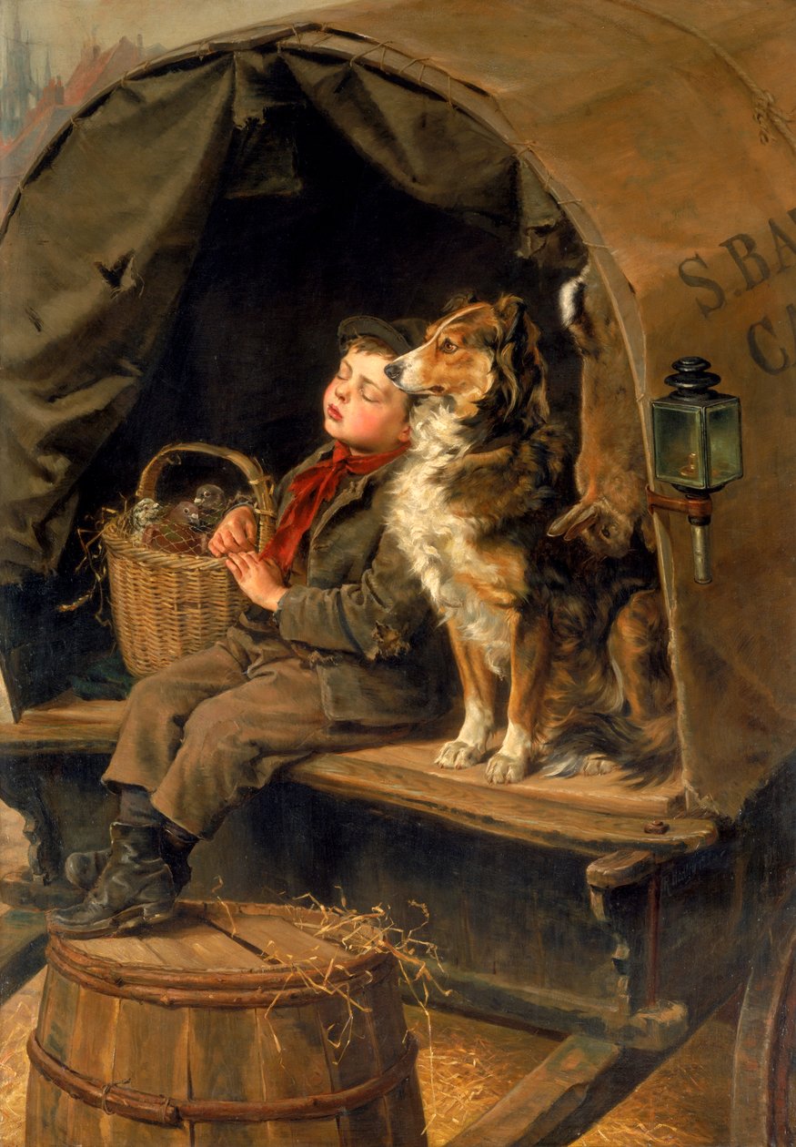 Last in Market eller The Carrier's Cart (olje på lerret) av Ralph Hedley