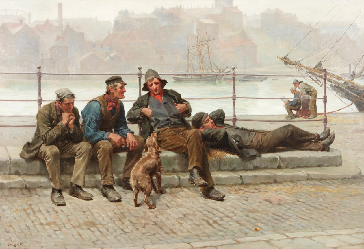 Ute av arbeid, 1888 av Ralph Hedley