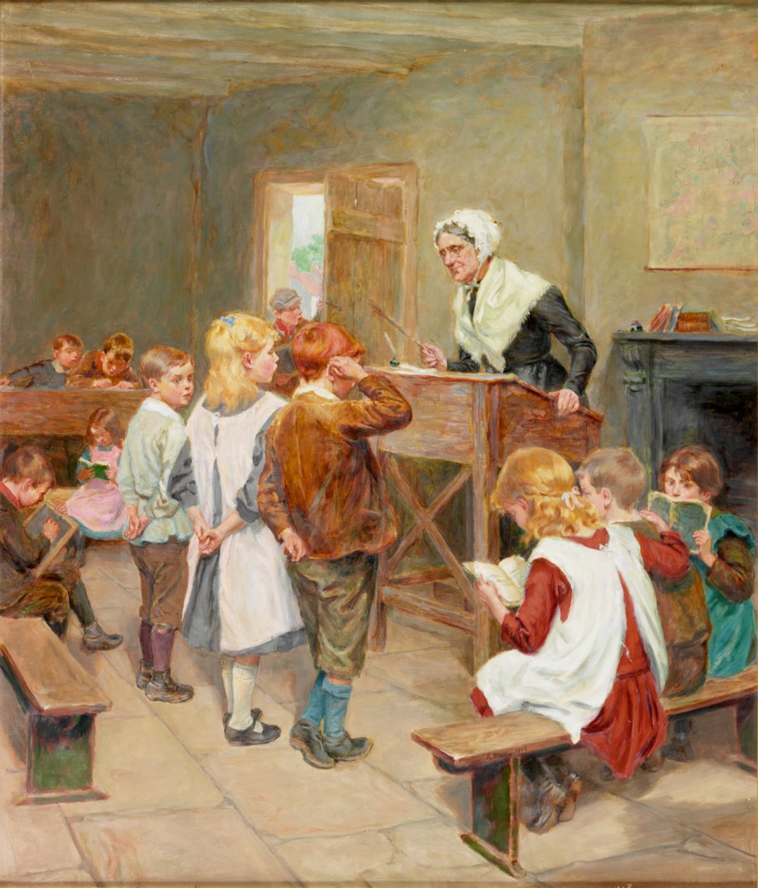 Landsbyskolen, 1912 av Ralph Hedley
