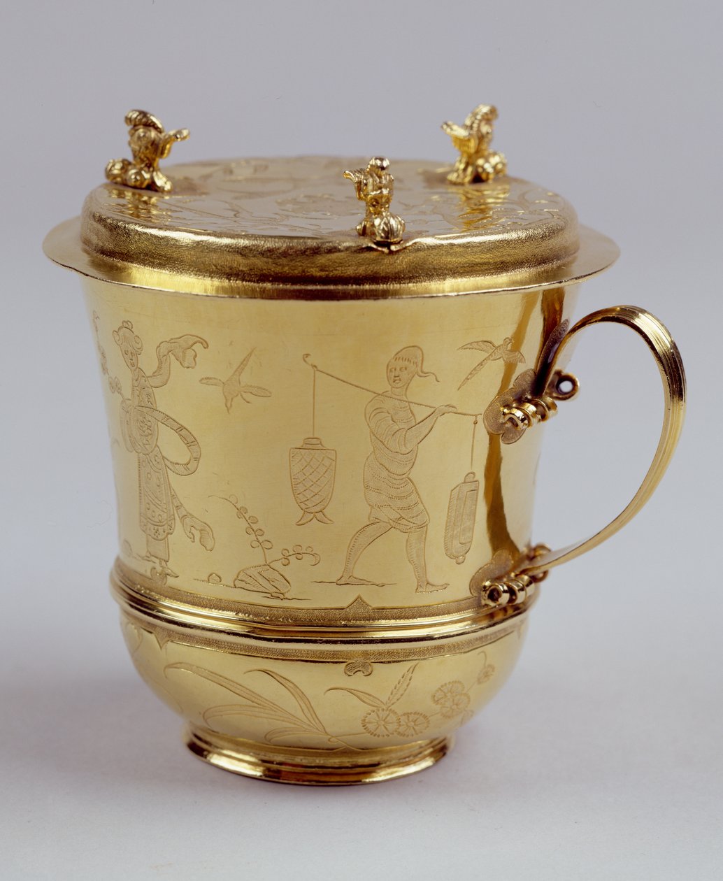 Sjokoladebeger i gull, ca. 1685 (sølv) (se 208938) av Ralph Leake