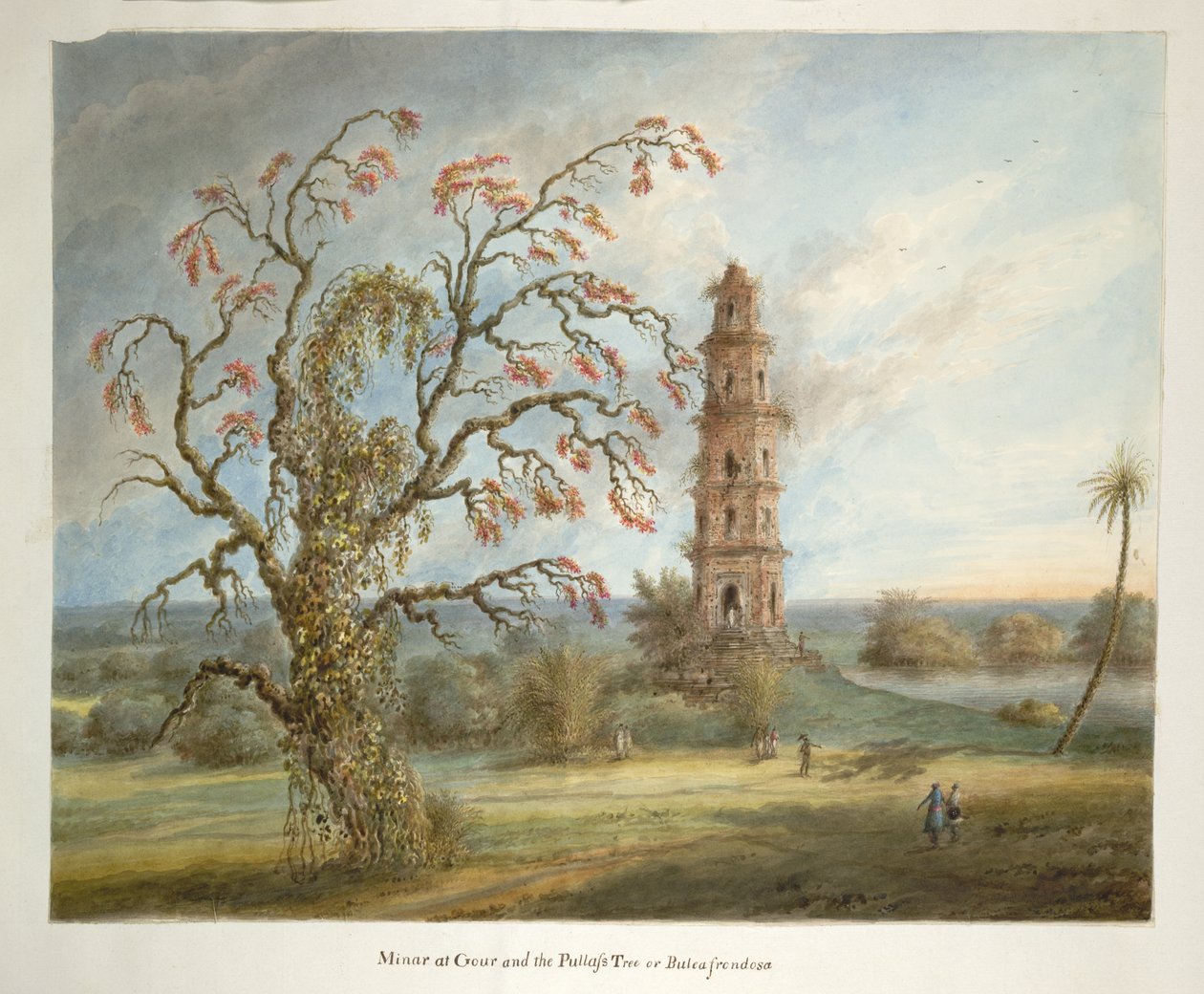 Det femetasjes tårnet ved Gaur kjent som Pir Asa Minar eller Firoz Shah Minar av Ram Sita