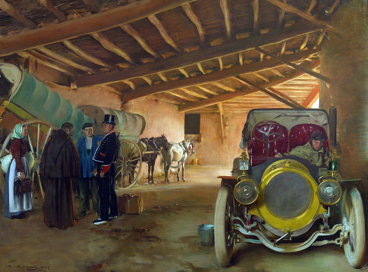 The Coach House par Casas, Ramon (1866-1932) av Ramón Casas