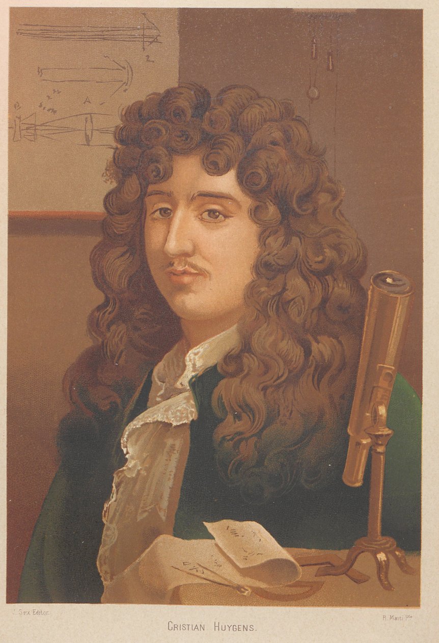Portrett av Christiaan Huygens 1629-1695, 1879. av Ramón Martí Alsina