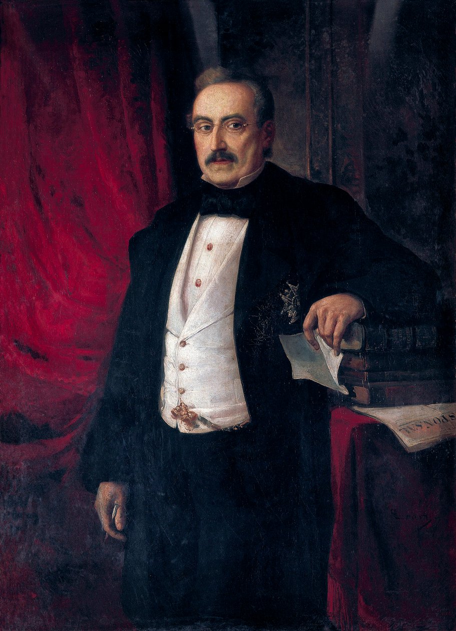 Portrett av forfatter og økonom Buenaventura Carlos Aribau (1798-1862) av Ramón Martí Alsina