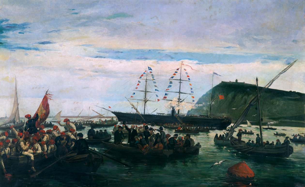Katalanske frivillige tok fatt på krigen på Cuba i 1870 av Ramón Padró y Pedret