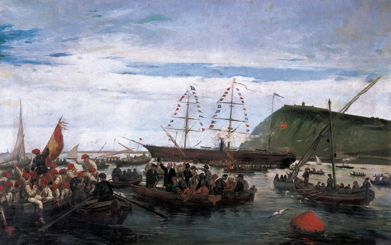 Katalanske frivillige tok fatt på krigen på Cuba i 1870 av Ramón Padró y Pedret
