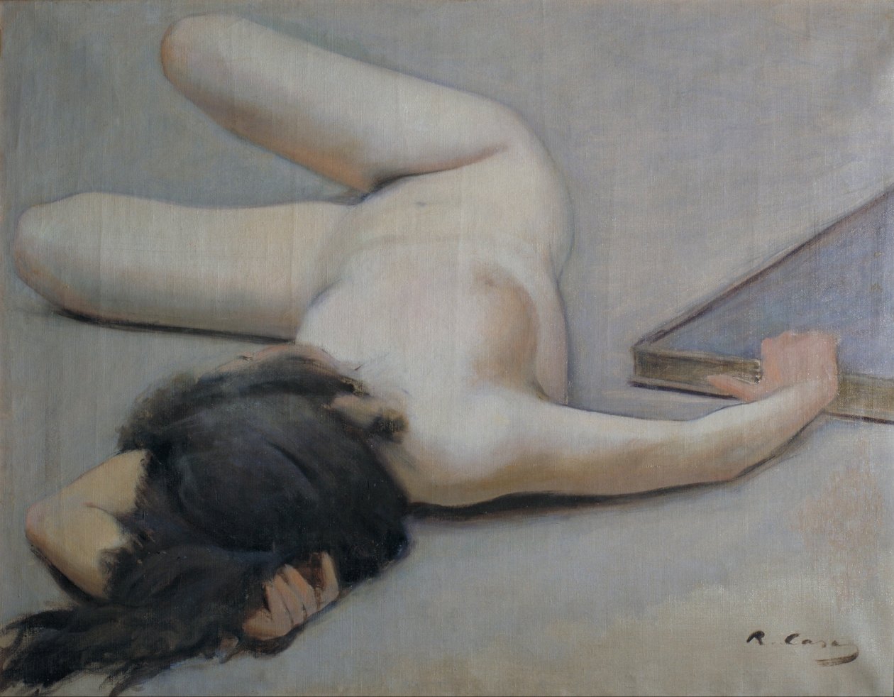 Naken kvinne av Ramon Casas i Carbo