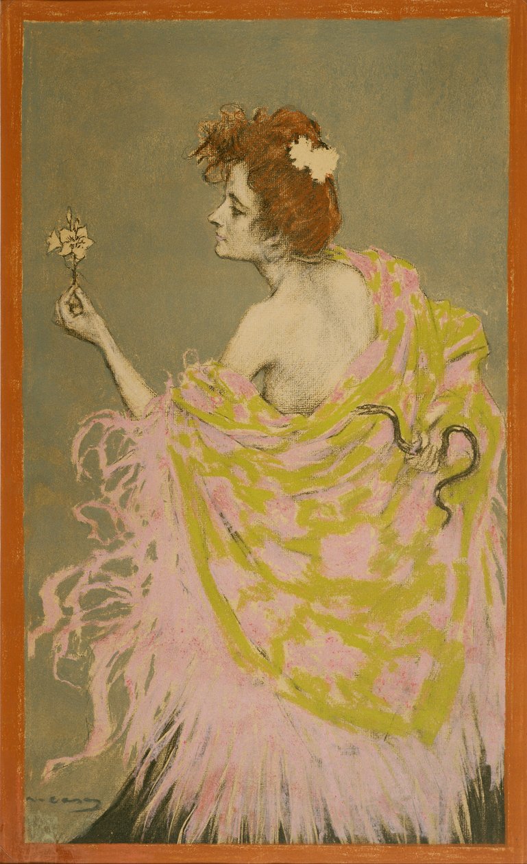 Originalt design for plakaten Sífilis av Ramon Casas i Carbo