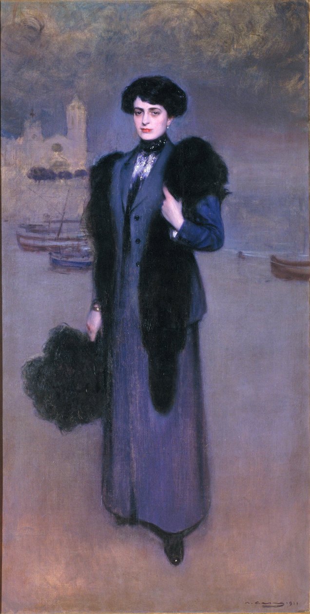 Portrett av Dolors Vidal av Ramon Casas i Carbo