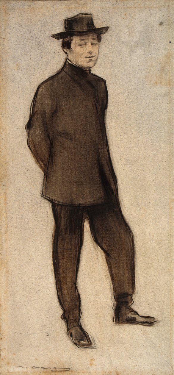 Portrett av Isidre Nonell av Ramon Casas i Carbo