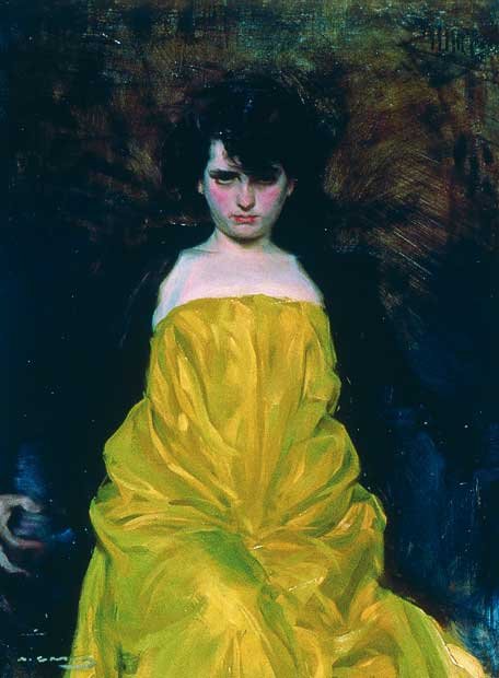La Alternative Portrett av Julia Espanol Waters: La Alternate av Ramon Casas i Carbo