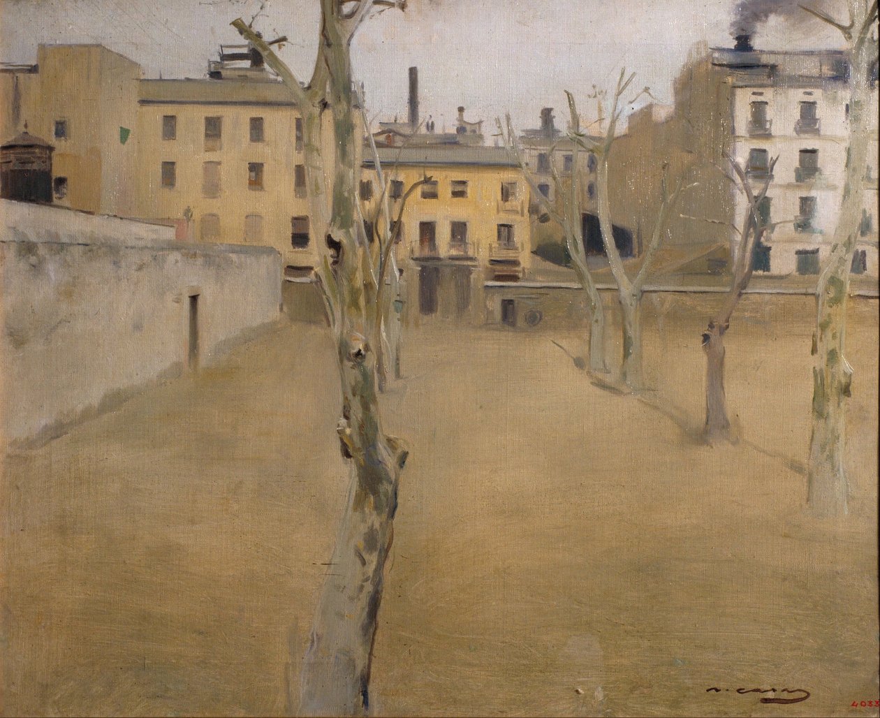 Gårdsplass til det gamle Barcelona -fengselet Lårgården av Ramon Casas i Carbo