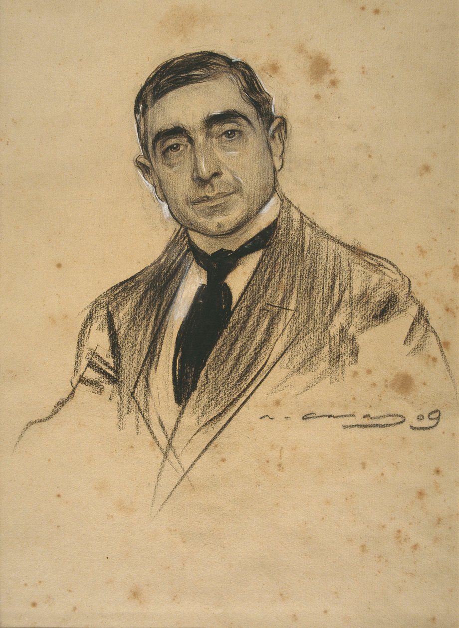Portrett av Ramon Casas av Ramon Casas i Carbo
